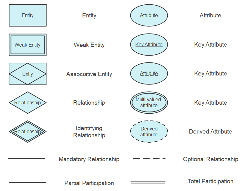 ER Diagram Shapes