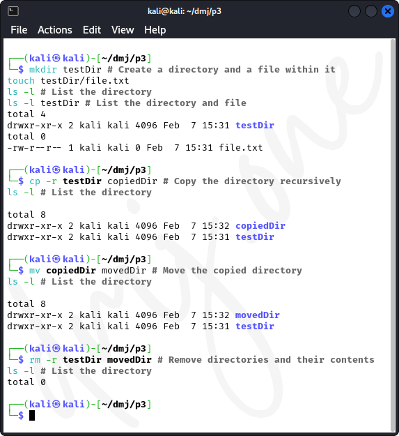 Directory Operations with Content