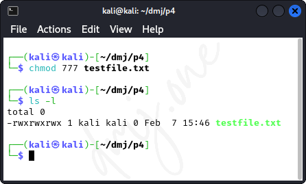 Set All Permissions Using Numeric Mode